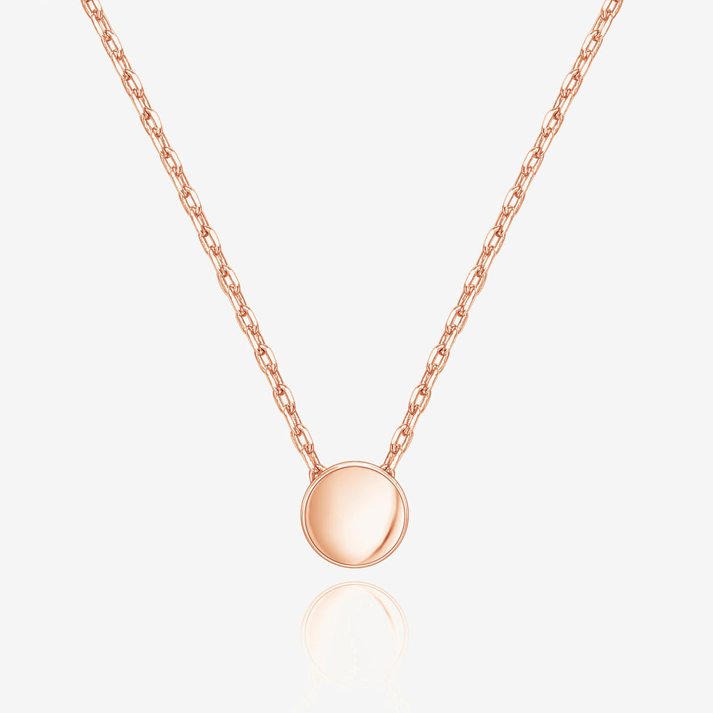 Disc Necklace Rose Gold Necklace 