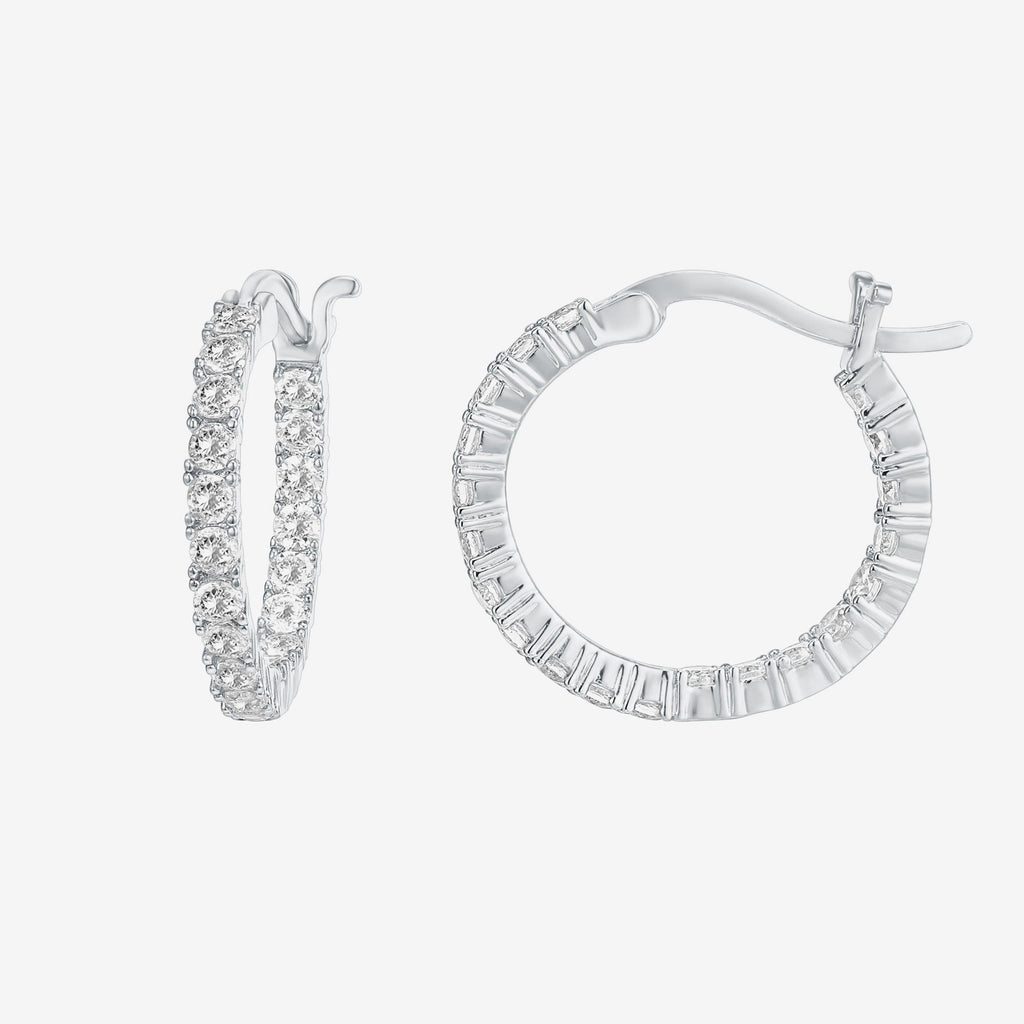 Inside-Out Hoops White Gold, 20mm Earring 