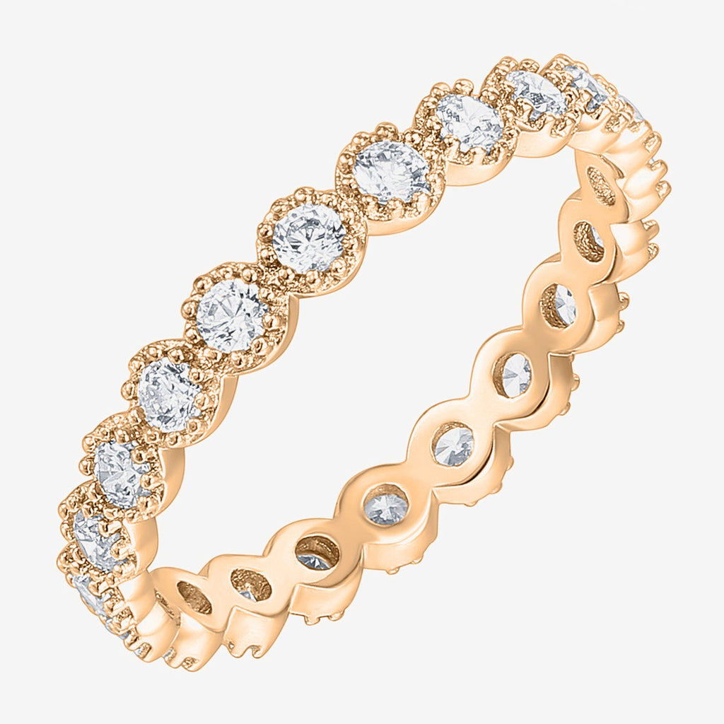 Cassidy Eternity Band 5, 6, 7, 8, 9, Rose Gold Ring 