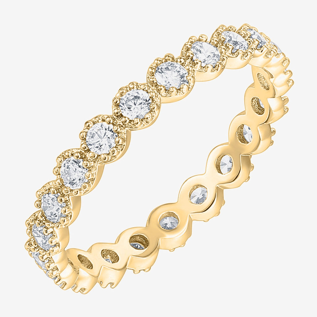 Cassidy Eternity Band 5, 6, 7, 8, 9, Yellow Gold Ring 
