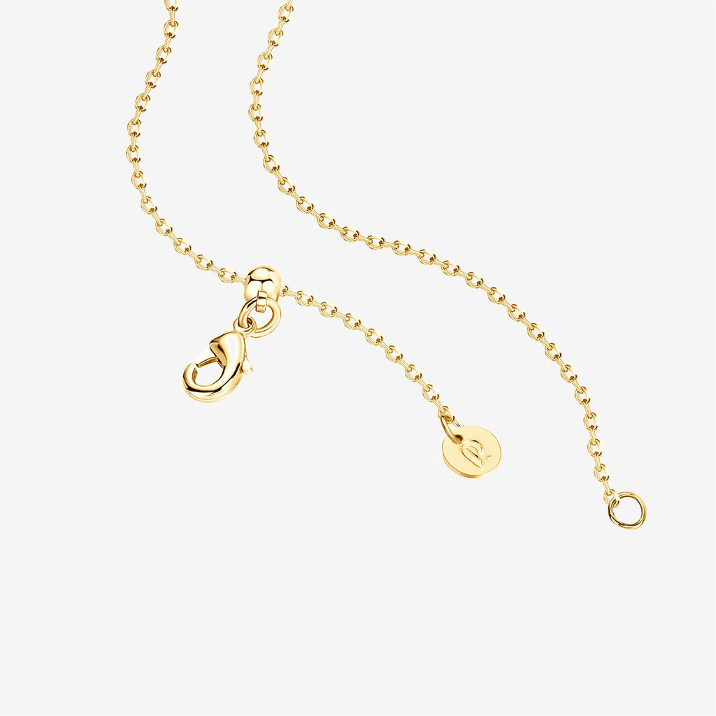 Dainty Heart Initial Necklace A,B,C,D,E,F,G,H,I,J,K,L,M,N,O,P,Q,R,S,T,U,V,W,X,Y,Z, Yellow Gold Necklace 