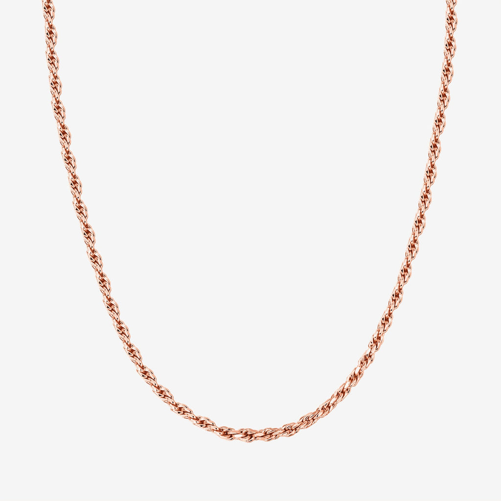 Rope Chain Necklace Rose Gold Necklace 