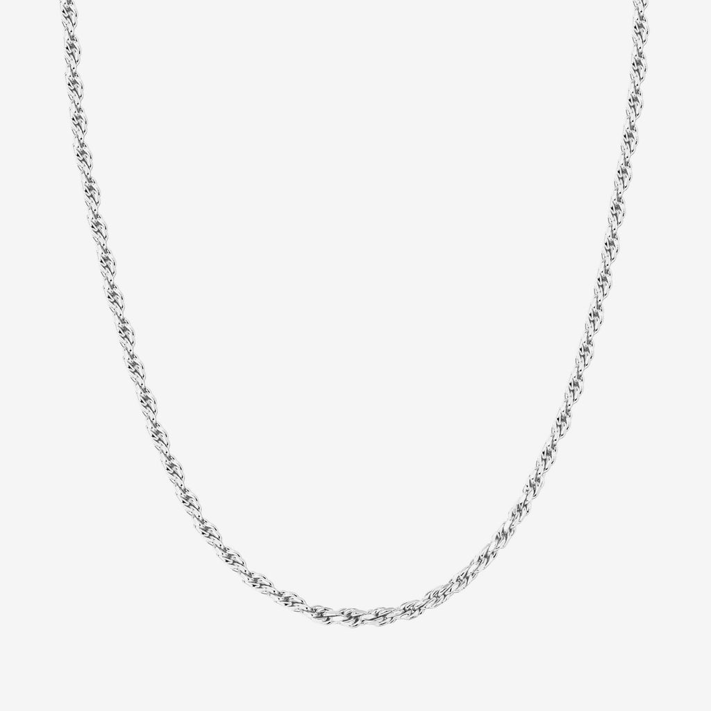 Rope Chain Necklace White Gold Necklace 