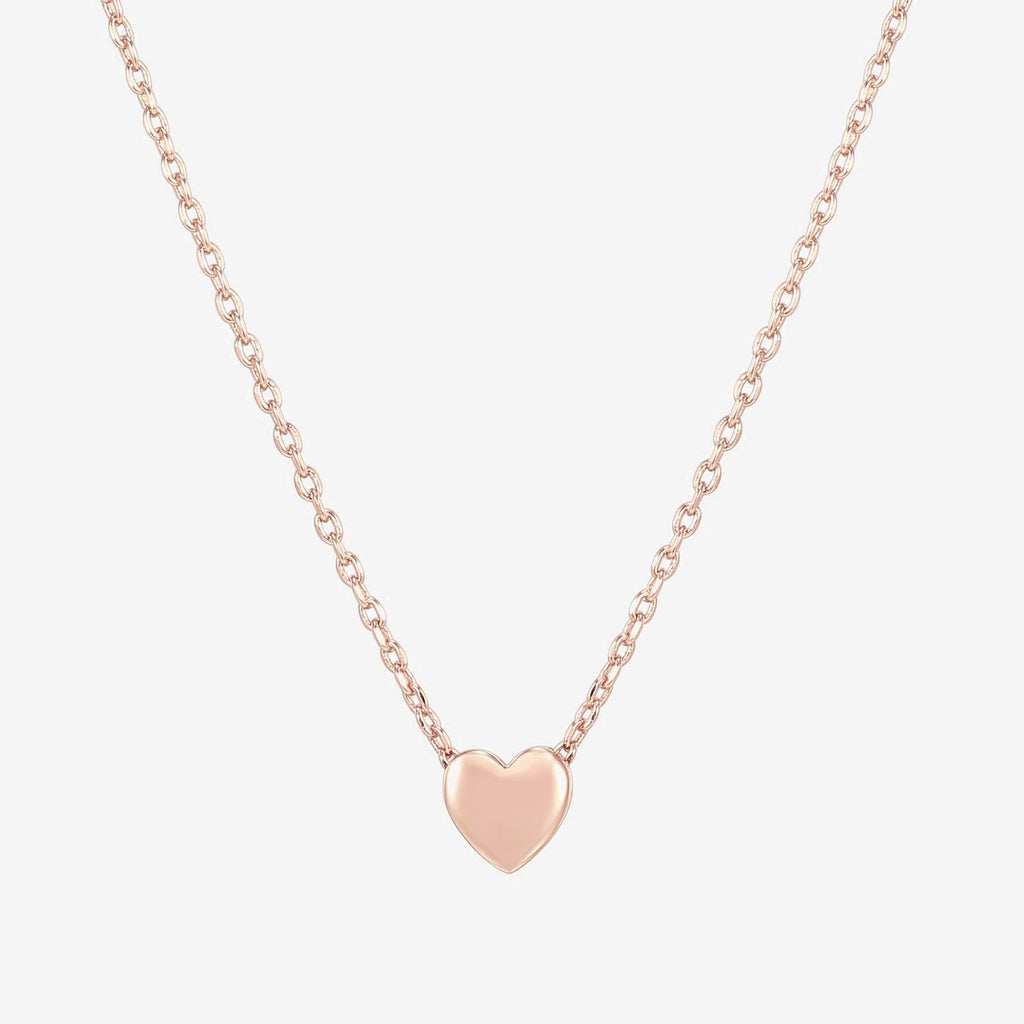 Heart Necklace Rose Gold Necklace 
