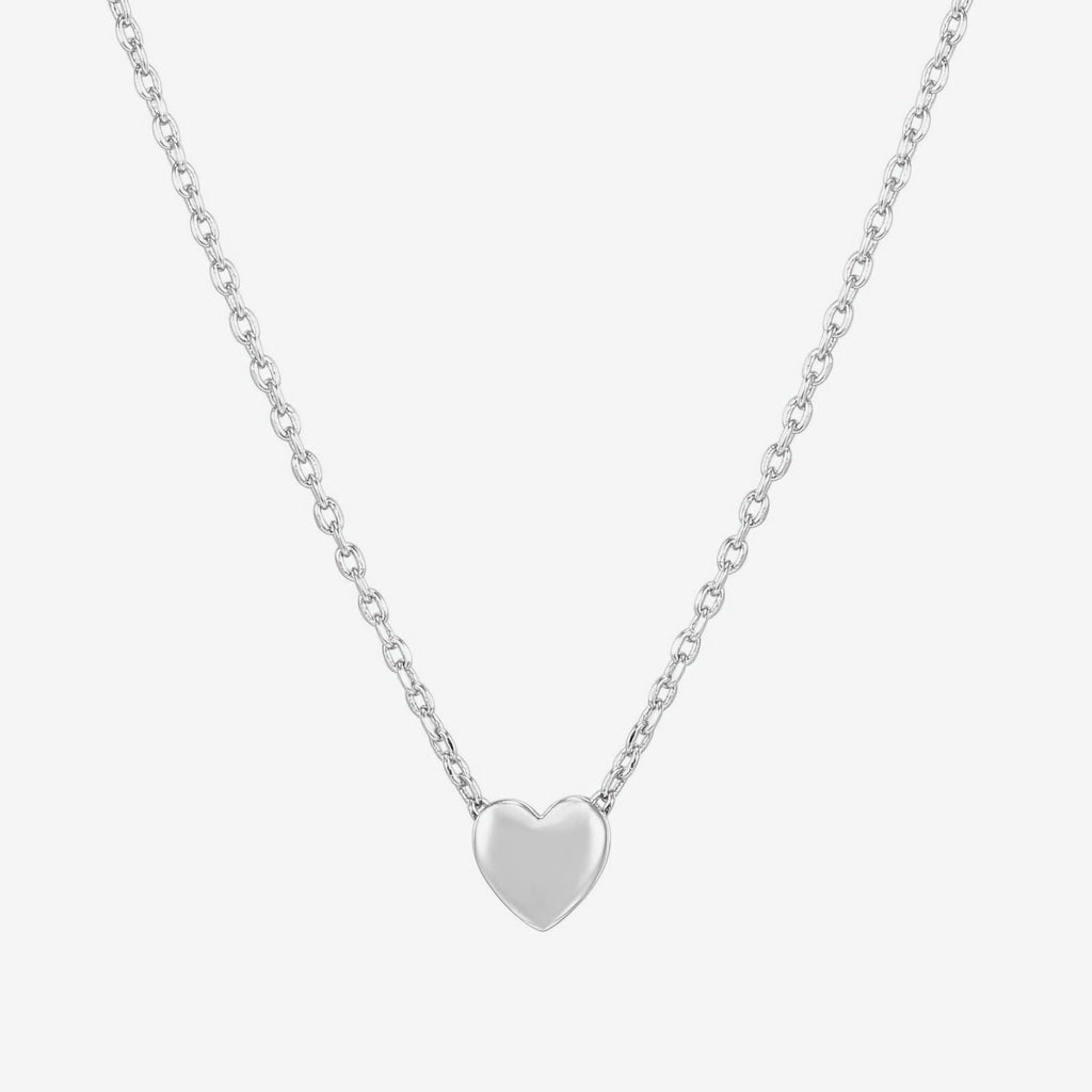 Heart Necklace White Gold Necklace 