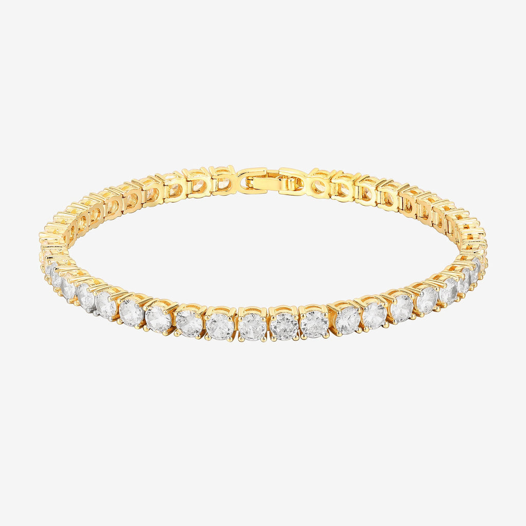 Sarena Tennis Bracelet 6.5 Inches,7 Inches,7.5 Inches, Yellow Gold Bracelet 