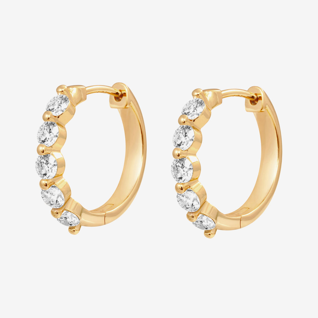 Annabelle Hoops Yellow Gold Earring 
