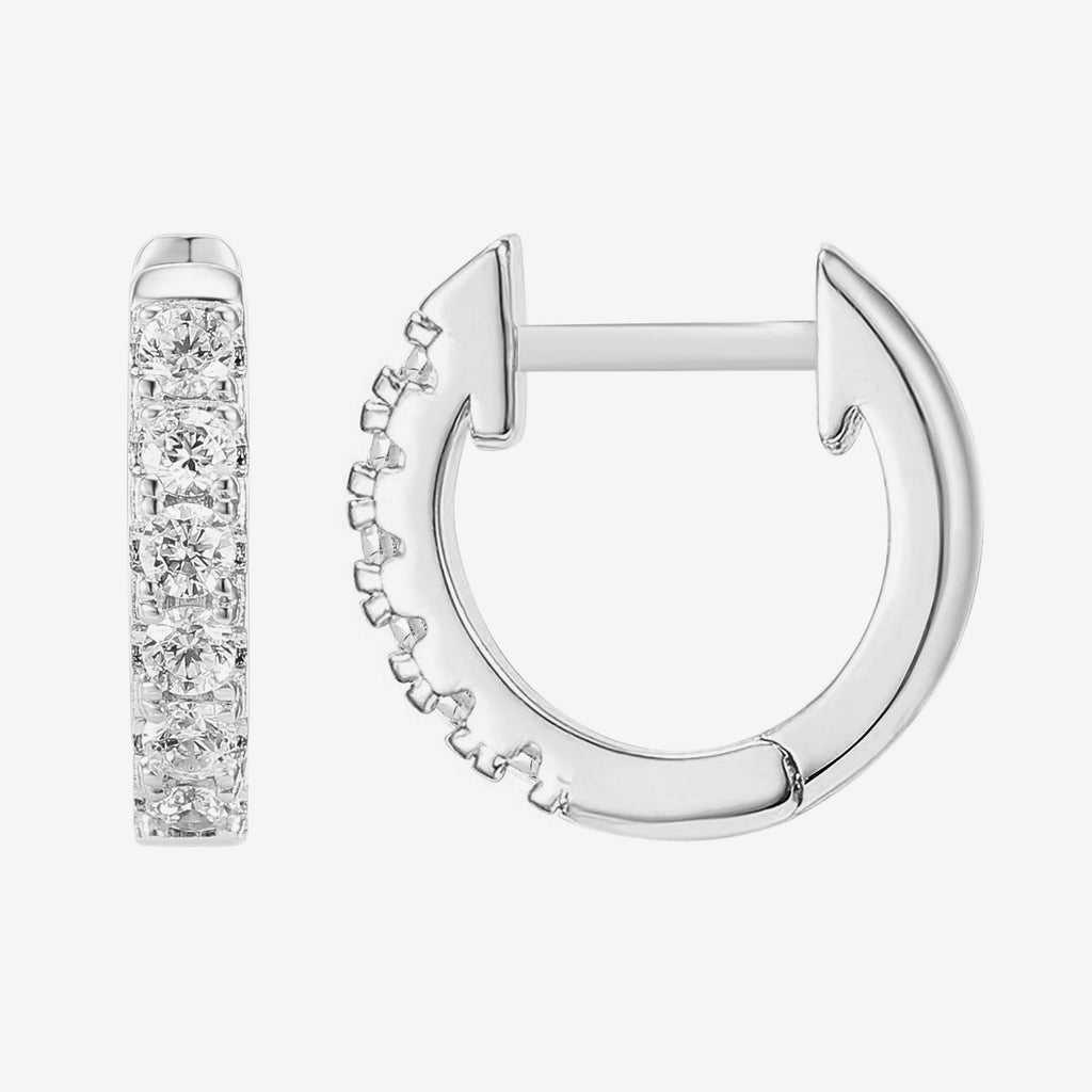 Georgia Huggies White Gold Earring 