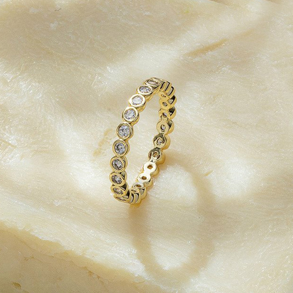 Lola Eternity Band Rose Gold, White Gold, Yellow Gold, 5, 6, 7, 8, 9 Ring 