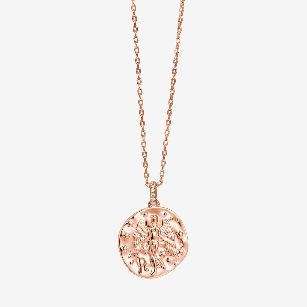 Angel Pendant Rose Gold Necklace 