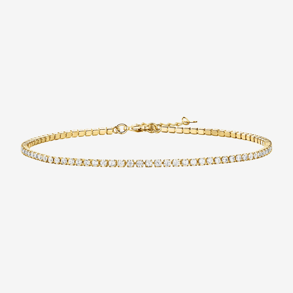 Tennis Anklet Yellow Gold Anklet 