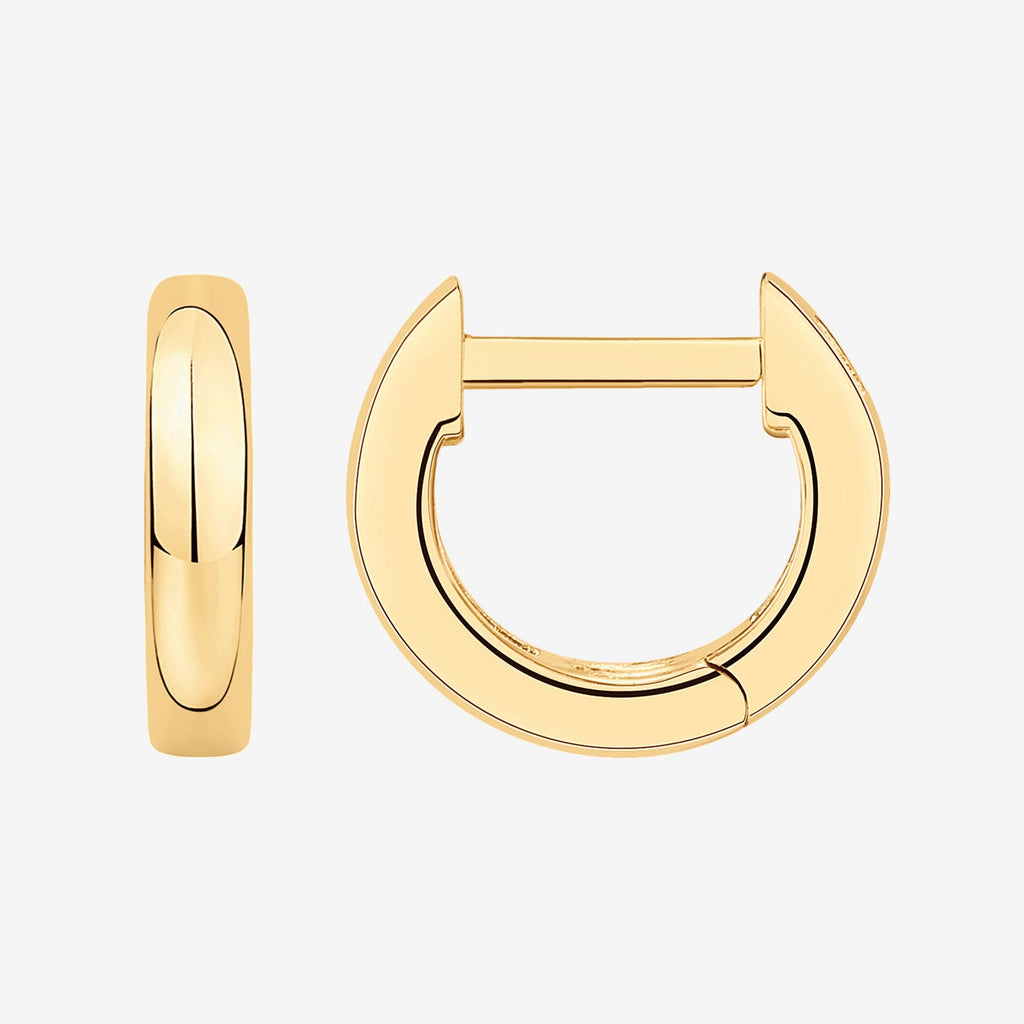 Thick Huggie Yellow Gold Earring 