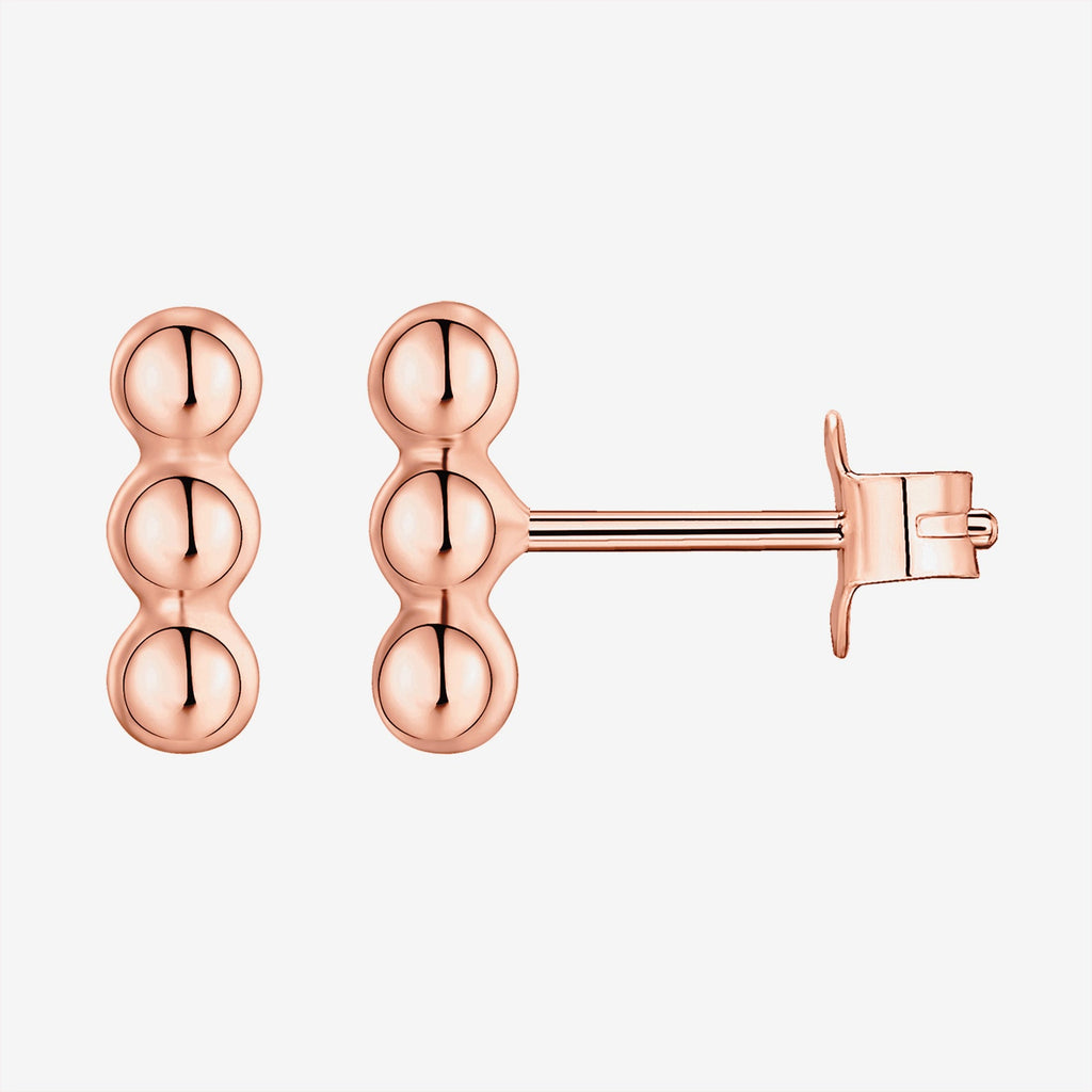 Round Ball Studs Rose Gold Earring 