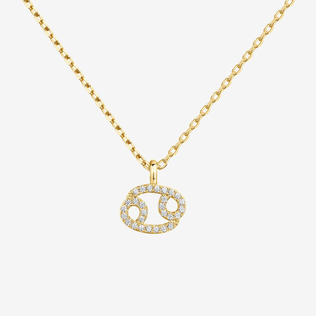 Zodiac Pendant Necklace Cancer Necklace 