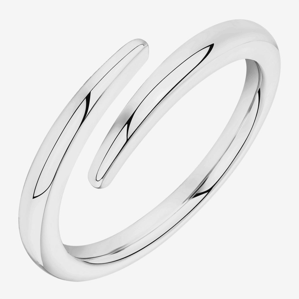 Open Twist Eternity Band 5,6,7,8,9, White Gold Ring 