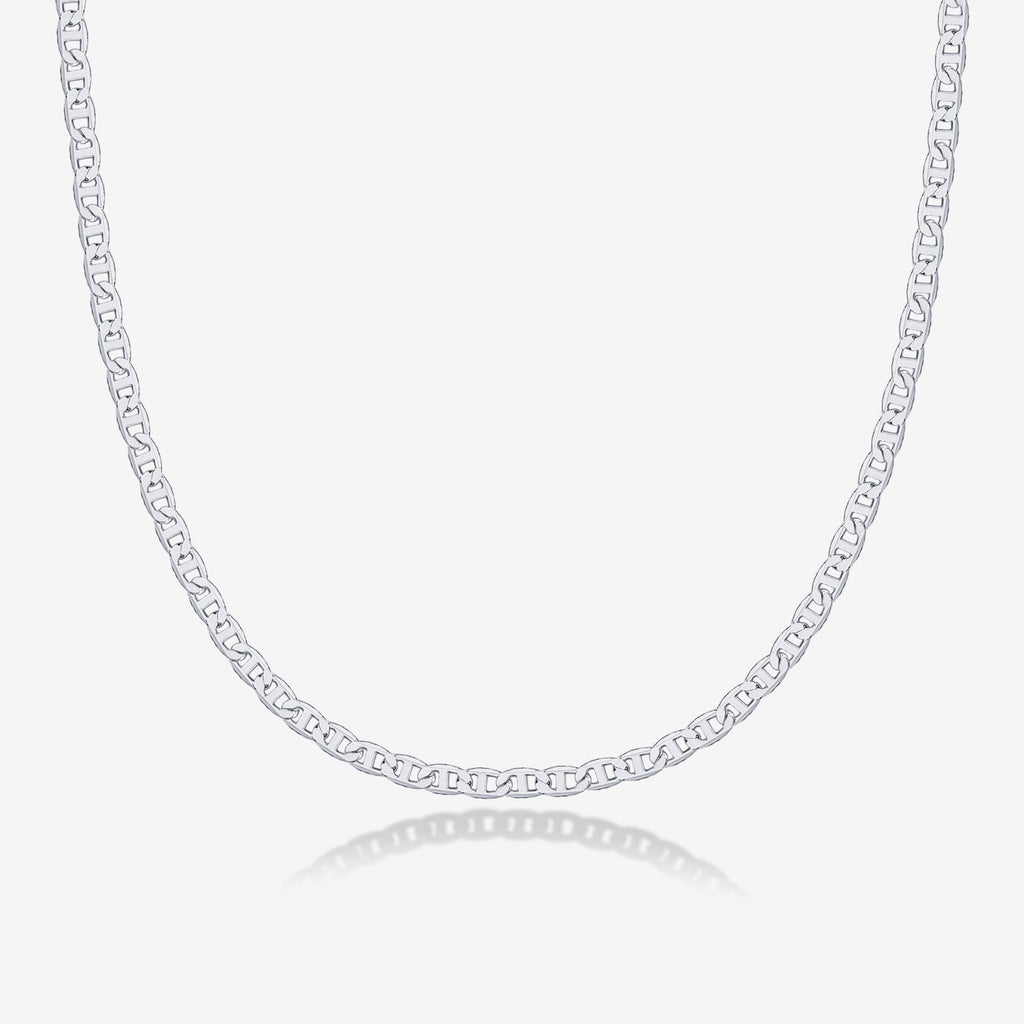 Flat Mariner Necklace White Gold Necklace 