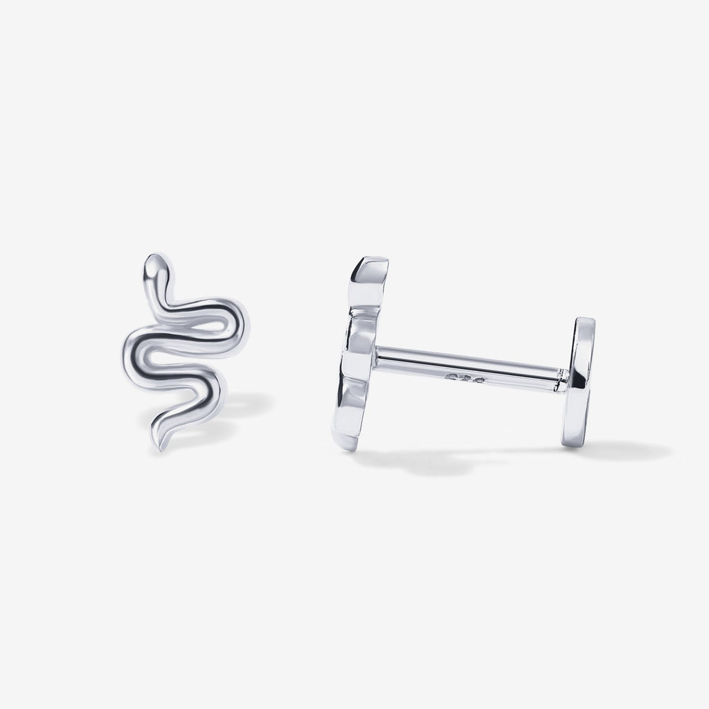 Snake Flat Back Studs  Earring 