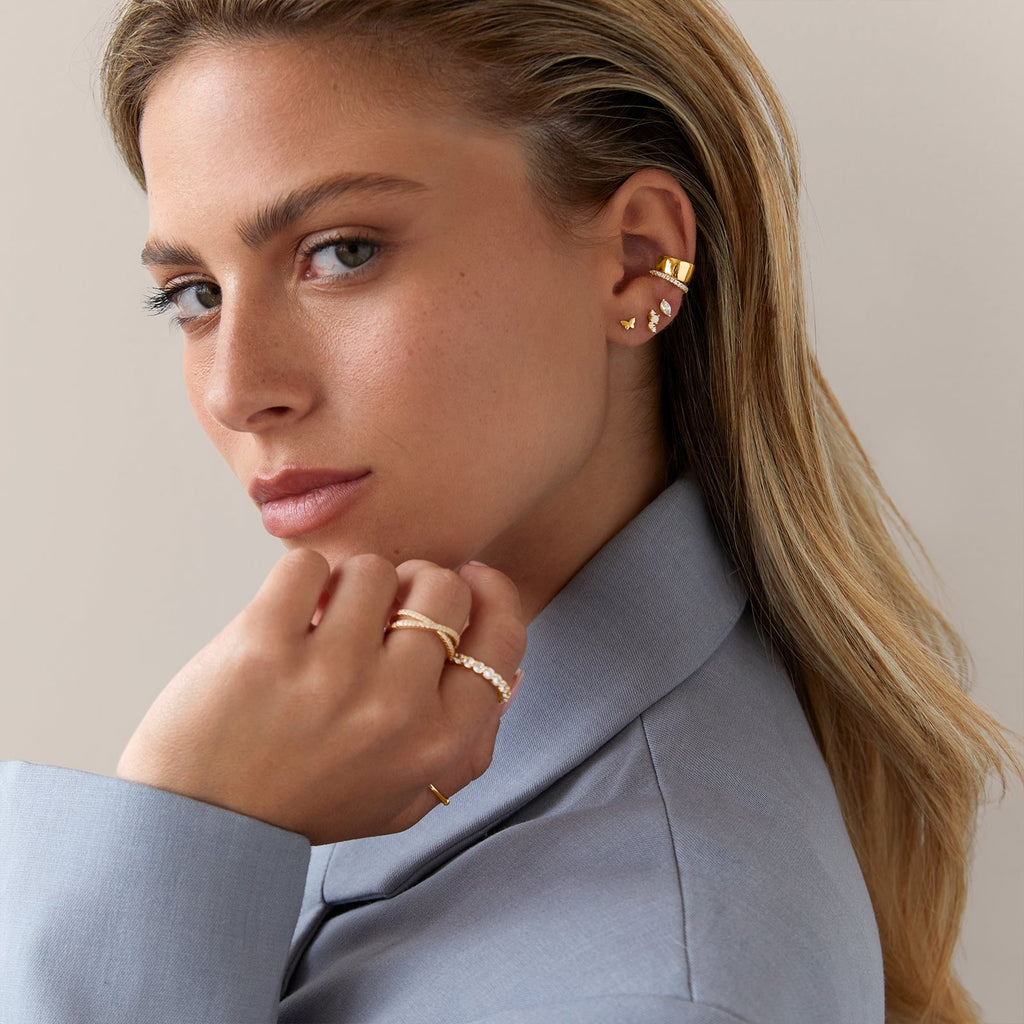 Opal Flat Back Studs  Earring 
