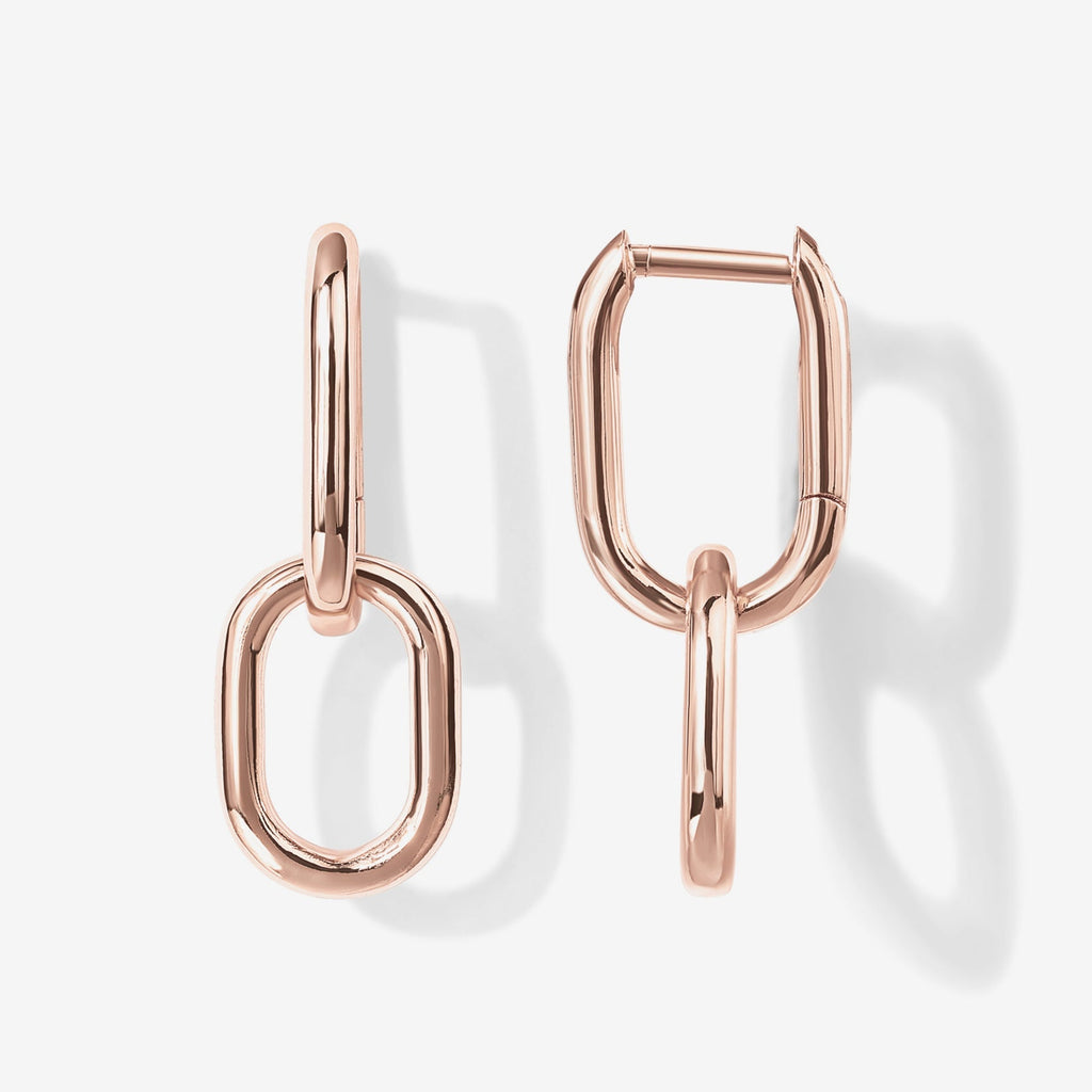 Convertible Paper Clip Link Hoops  Earring 