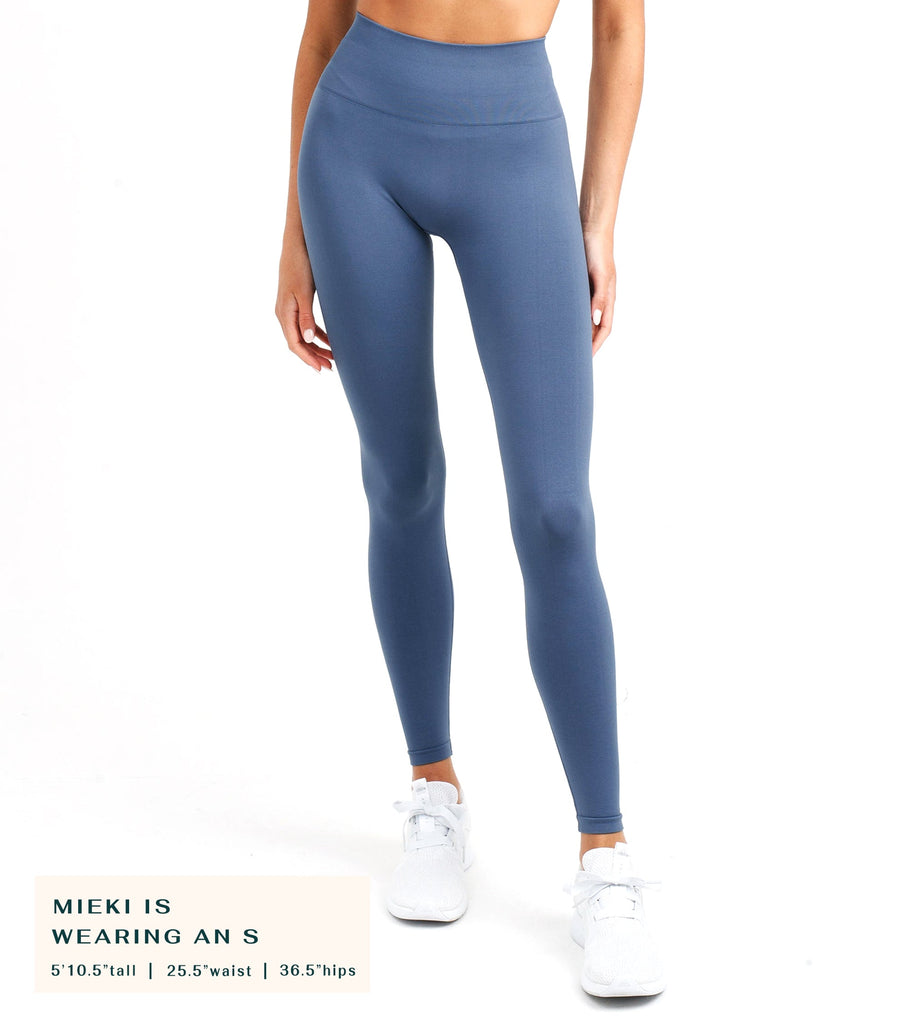 Tulum Blue High Performance Seamless Scrunch Butt Lifting Leggings  Leggings 