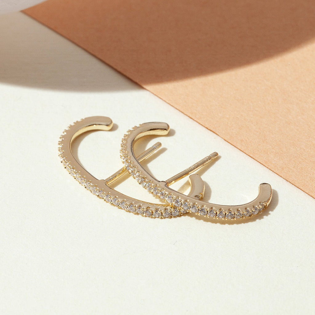 Colette Suspender Cuffs Yellow Gold Earring 