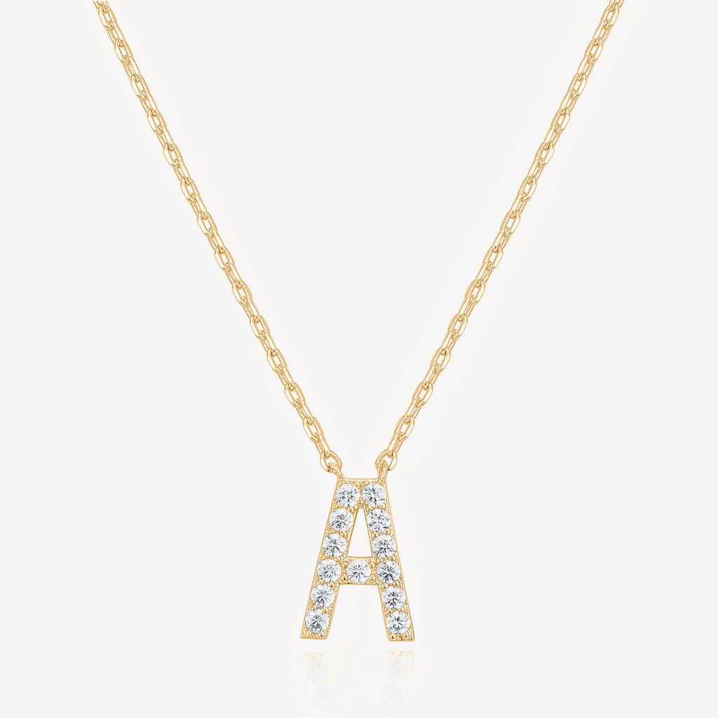 Layered Lock Pendant Necklace A, Yellow Gold Necklace 
