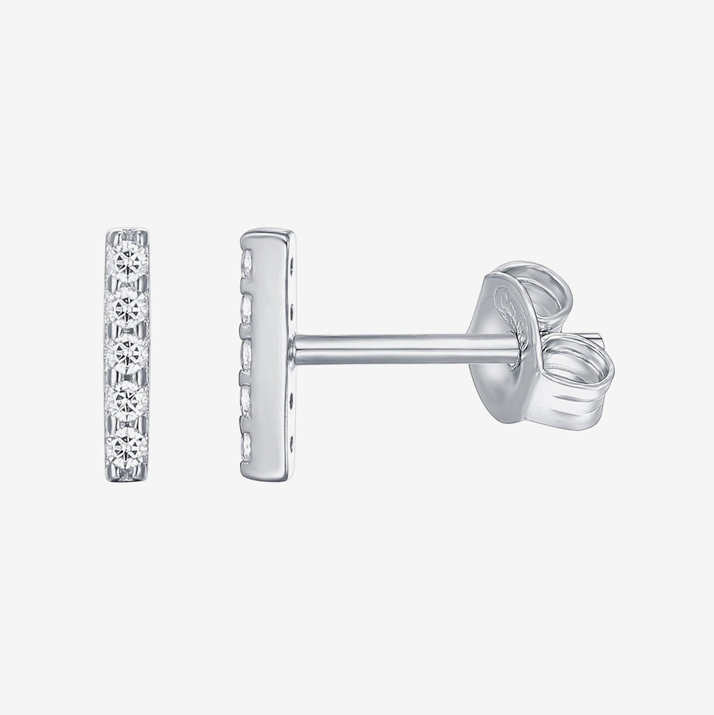 August Studs White Gold Earring 