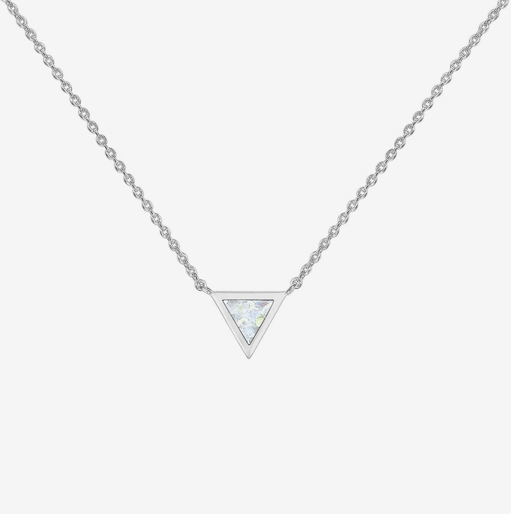 Trinity Necklace White Gold White Opal Necklace 