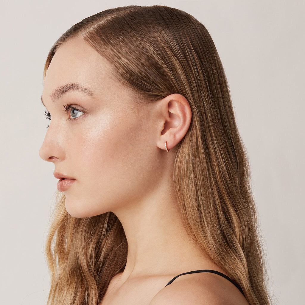 Josephine Huggies Rose Gold Earring 